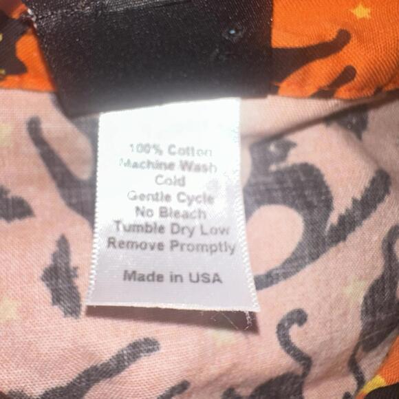 Retrolicious Orange Cat Print Tie Neck Sleeveless Top Sz Xl Halloween Kitty - Picture 8 of 11